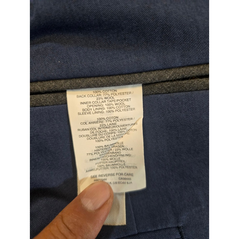 J.Crew Ludlow Blazer 40S Mens Navy Blue Larusmiani Italian Cotton Sport Coat - Picture 6 of 13